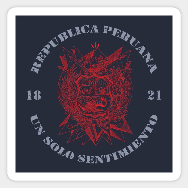 Peruvian Shield Sticker by By_Russso